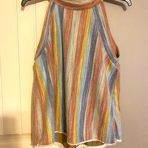 Sleeveless top from W5 with a frayed bottom.